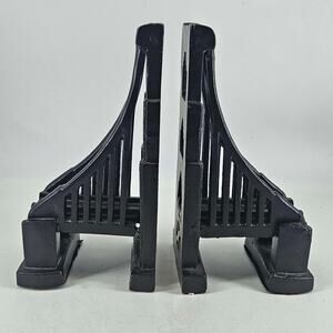 Restoration Hardware Cast Iron Suspension Golden Gate Bridge Bookends